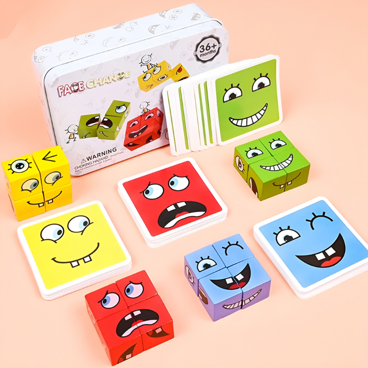 EmotiPlay™ | Pädagogisches Holzspiel für Emotionen & Motorik