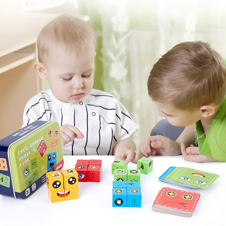 EmotiPlay™ | Pädagogisches Holzspiel für Emotionen & Motorik