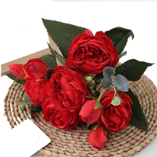 Colourful Peonies Artificial Flowers Decor