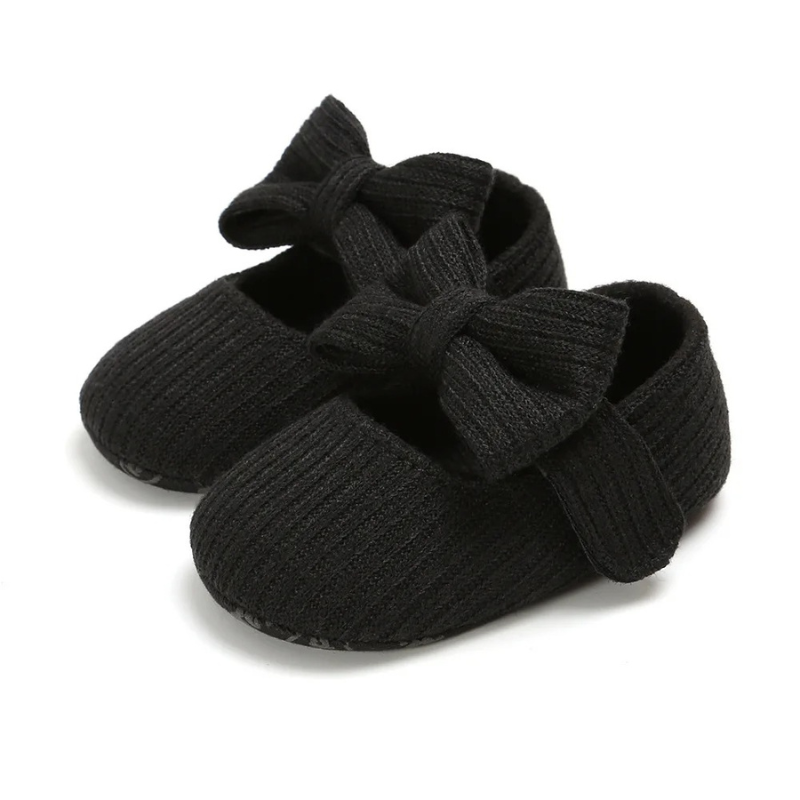 Comfortable Baby Shoes for Little Explorers - MiniStappers-0-6 Months-Black Bow-Nora Luxe