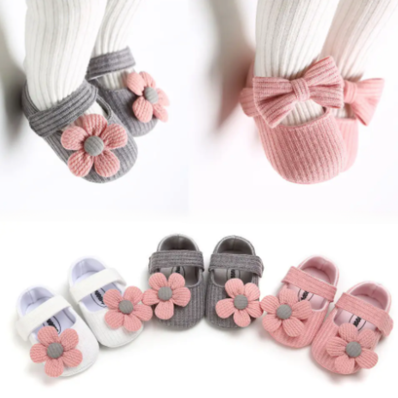 Comfortable Baby Shoes for Little Explorers - MiniStappers-0-6 Months-Black Flower-Nora Luxe