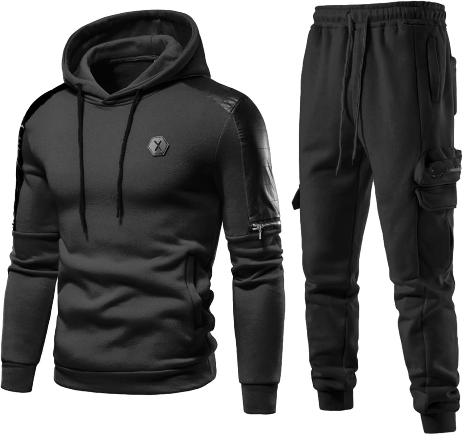 Comfortable Men's Tracksuit with Hoodie - Jason-Beige-S-State of Style