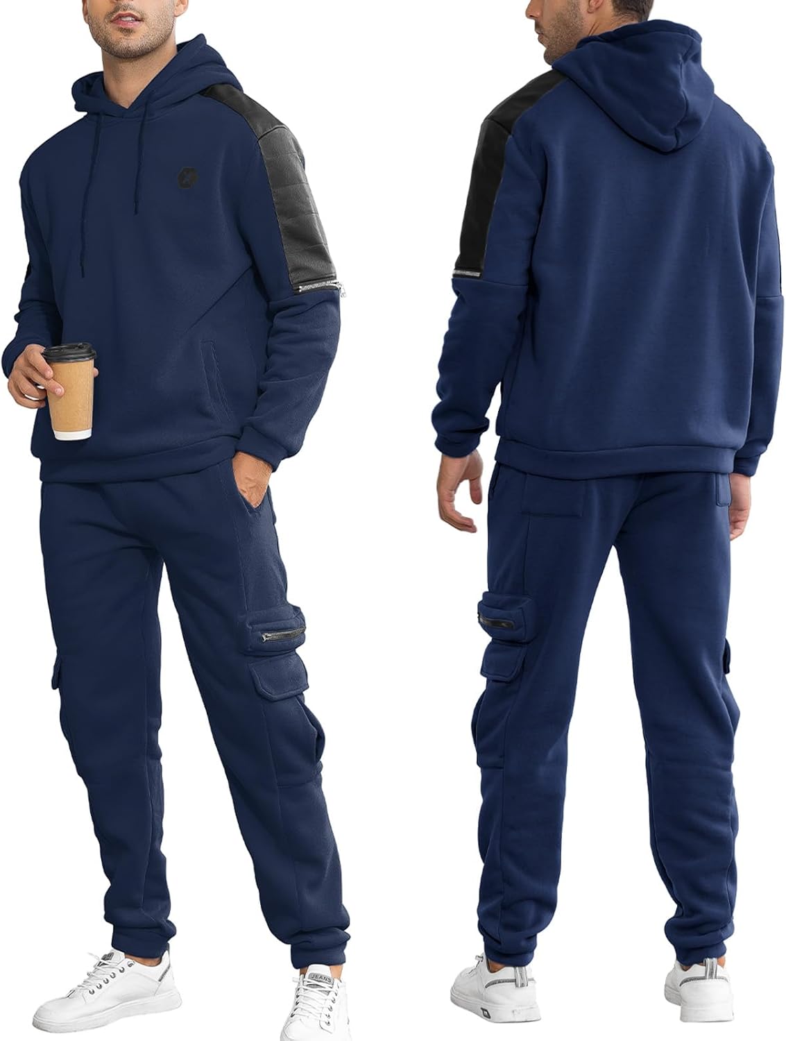 Comfortable Men's Tracksuit with Hoodie - Jason-Beige-S-State of Style