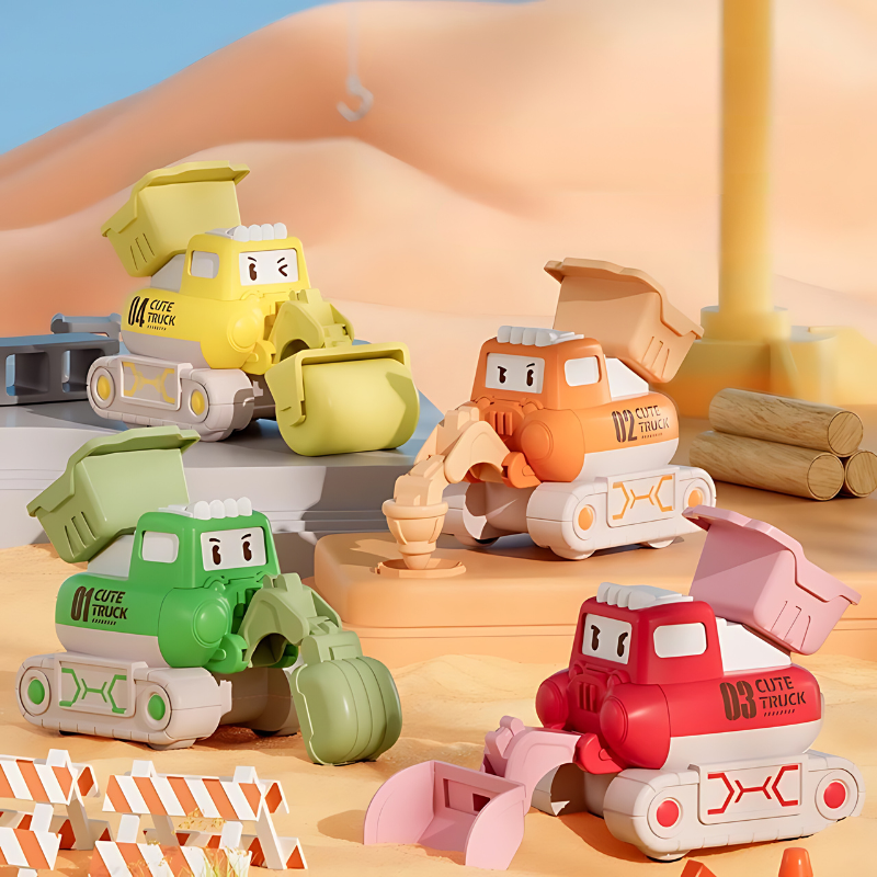 Construction Vehicle Play Set for Children - MiniBuilders-4 Pack-Nora Luxe