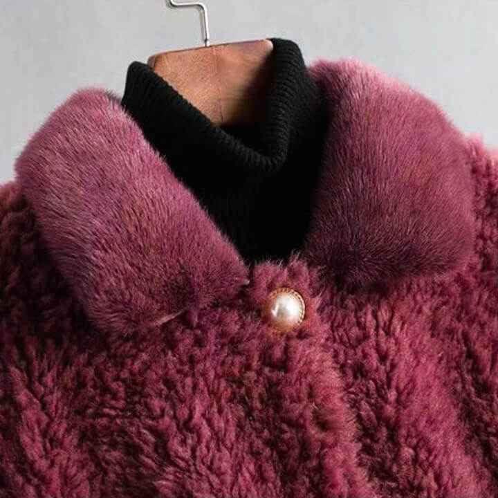 Victoria Couture Shearling-Mantel