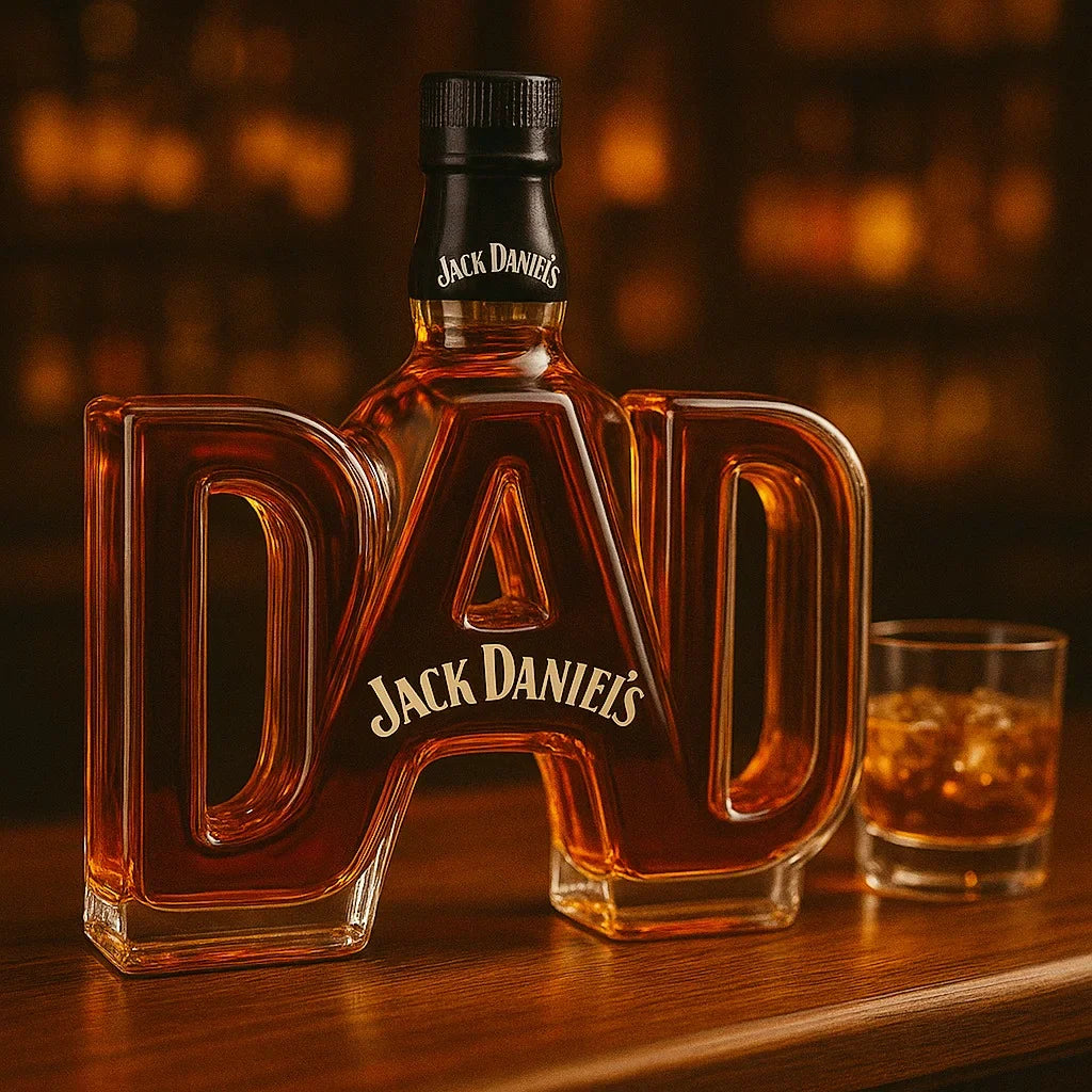 PapaPrunk™ / Kristallklare Whiskeyflasche Als Edles Geschenk Für Väter