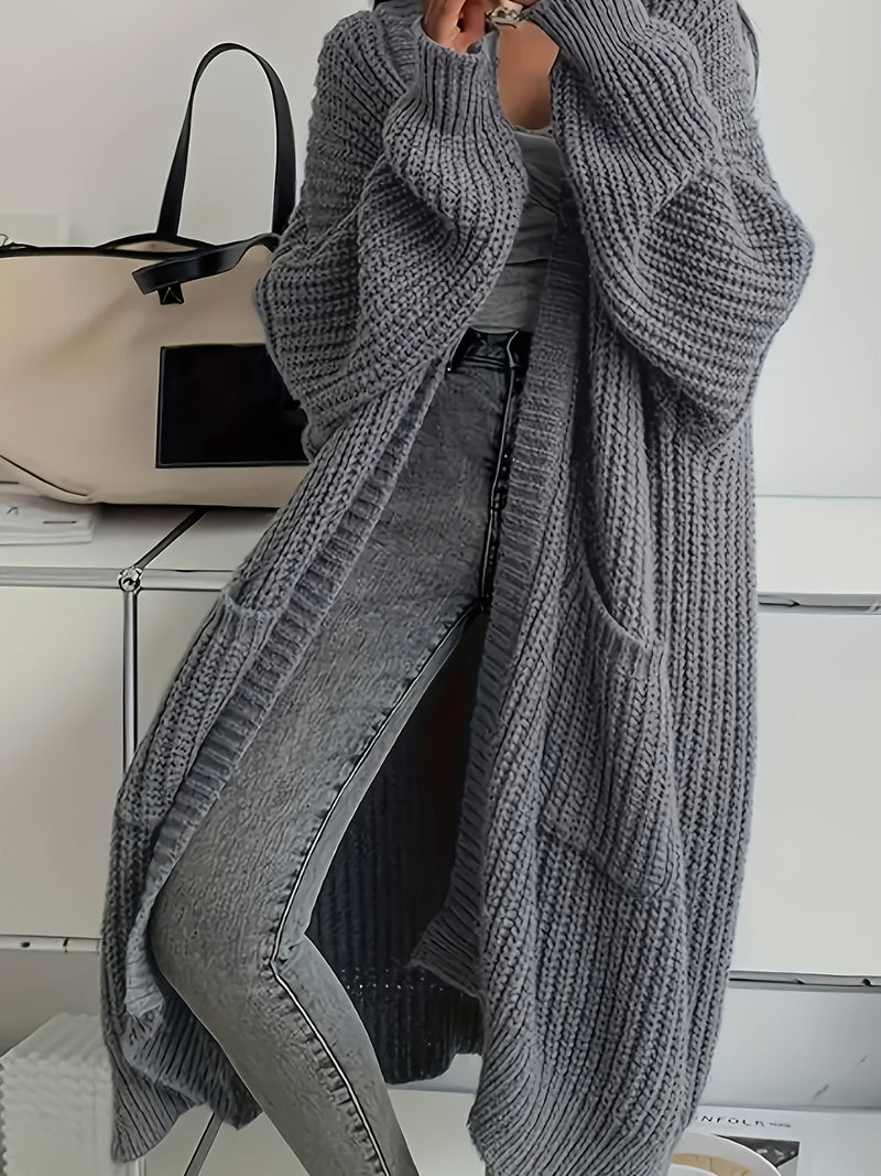 Cardigan Femme Oversize Ouvert – Tricot Long Douillet