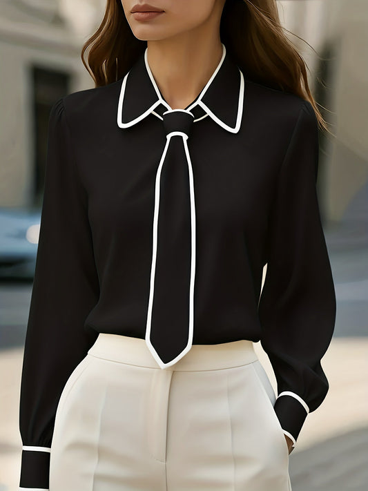 Briella - Long Sleeve Shirt With Front Tie