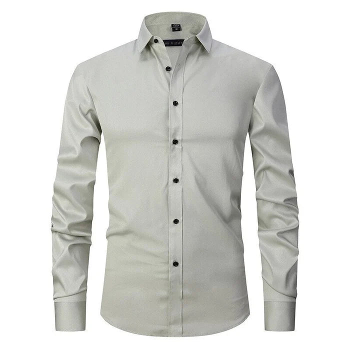 Thomas – Chemise élégante à manches longues avec bouton et col pointu classique