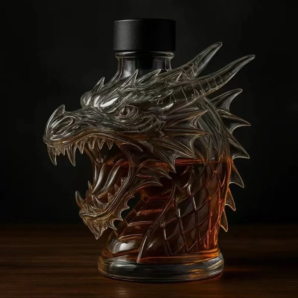 DrachenDekanter™ / Einzigartige Glasflasche für Spirituosen, legendäres Barzubehör-Geschenk für Männer