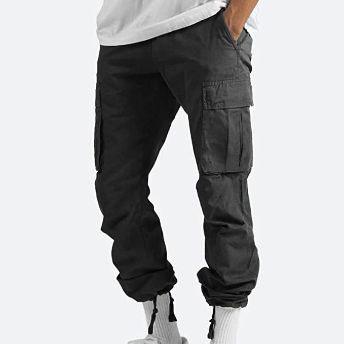 Pantaloni cargo Daan Uomo - Nero - cargo pants - Concept Palermo