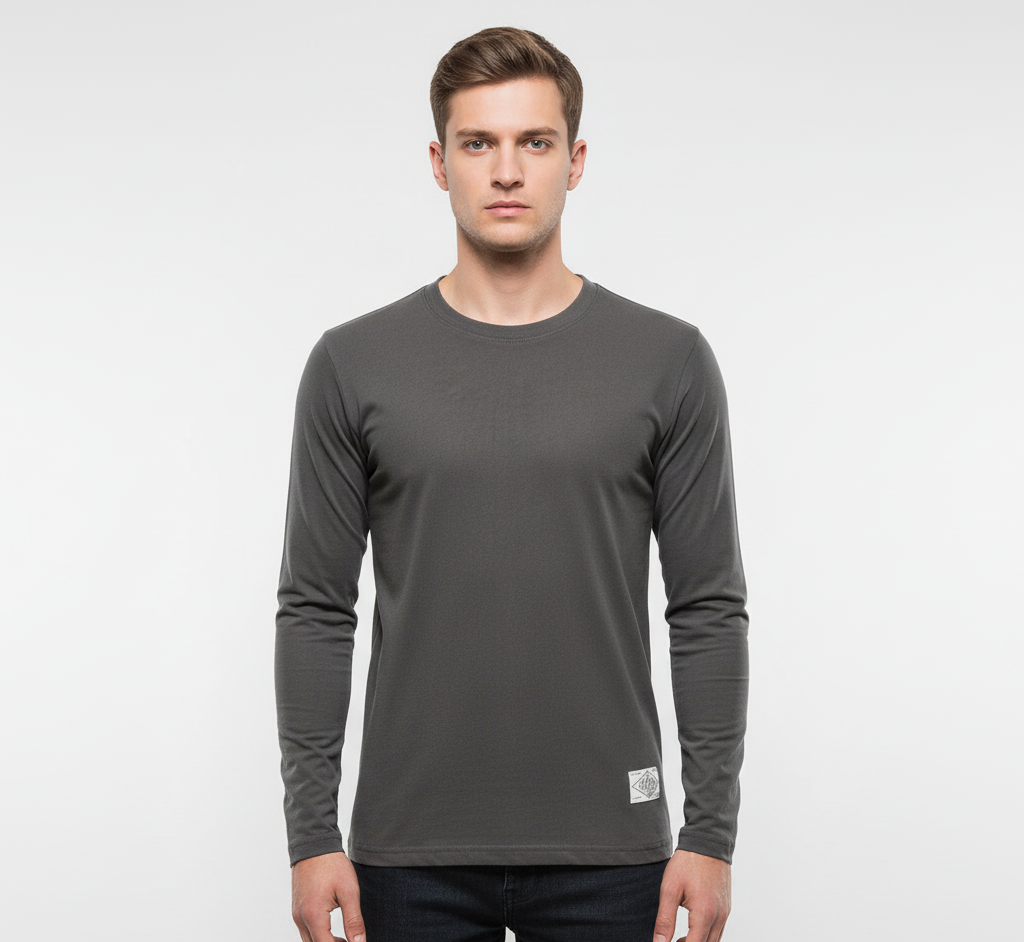 Bellivaro herre langærmet bomulds T-shirt