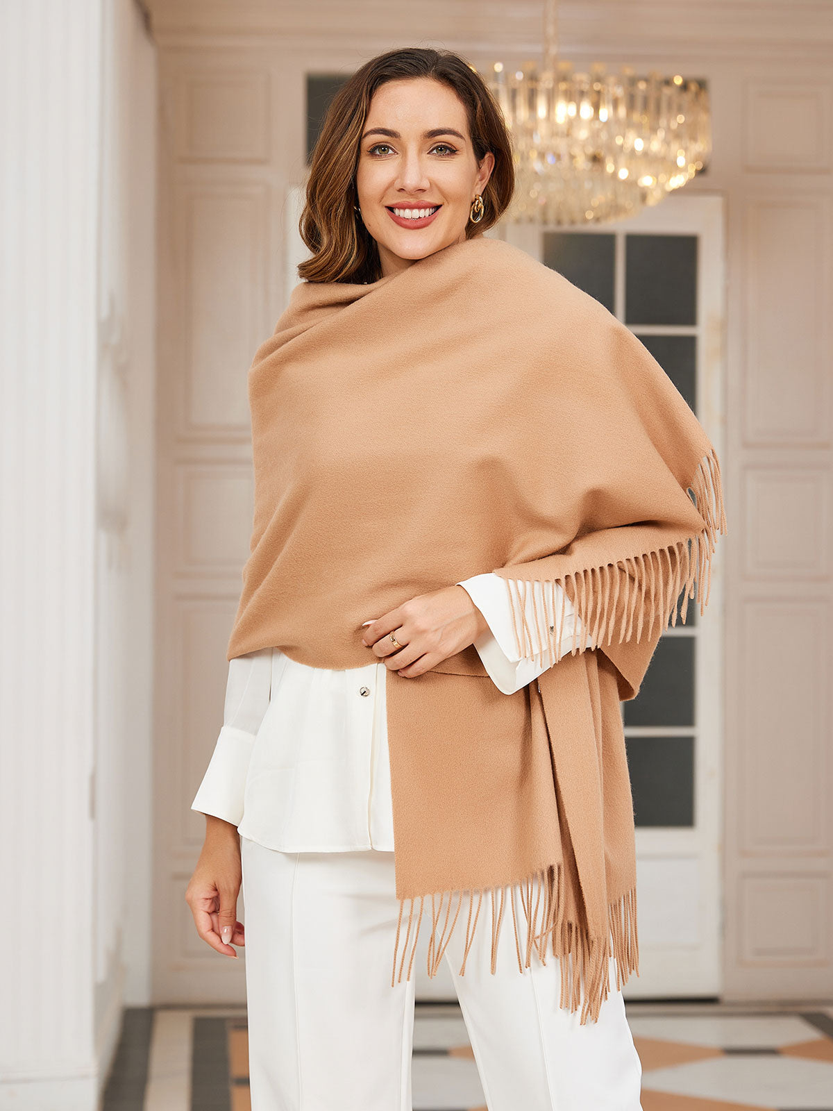 Écharpe Hiver à Franges pour Femme | Idéale pour la Saison Froide