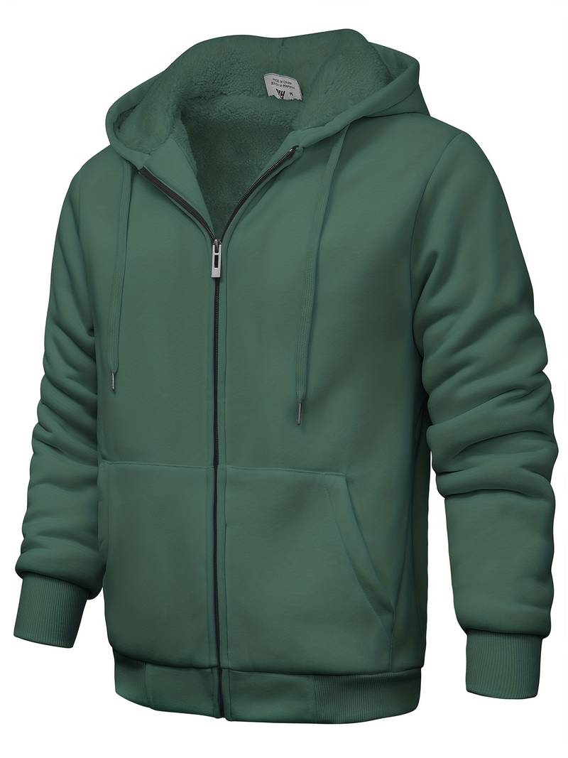 Sweat À Capuche Uni Avec Fermeture Zippée Pour Homme | Idéal Pour Un Usage Quotidien