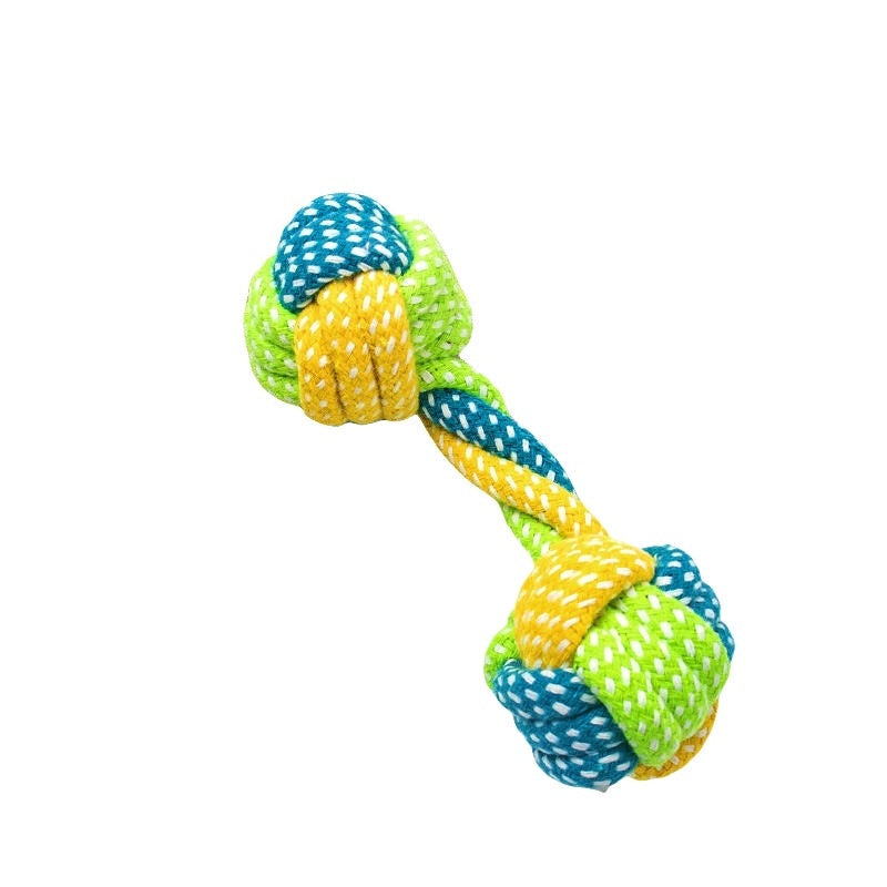 Dog Tugging Toy - Tug & Play Rope Ball-Ball Double 7.87 inches-Nora Luxe