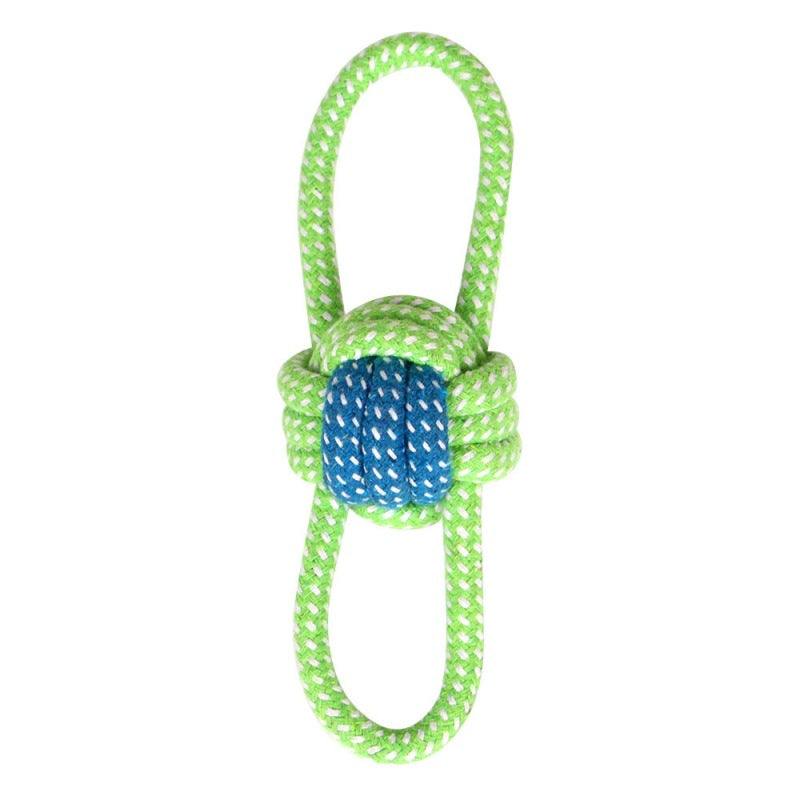 Dog Tugging Toy - Tug & Play Rope Ball-Ball with Loop 14.17 inches-Nora Luxe