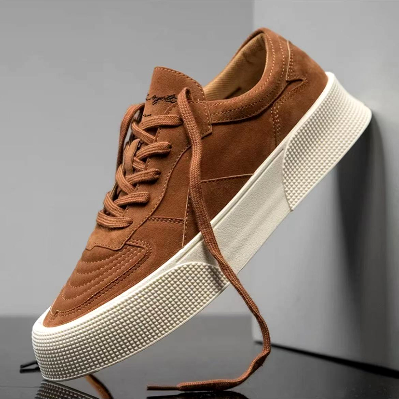 Casual Heren Schoenen – Gestikt Design met Comfortabele Zool