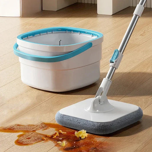 FreshFlo – 360° Roterende moppe og spandsæt med håndfrit vridesystem