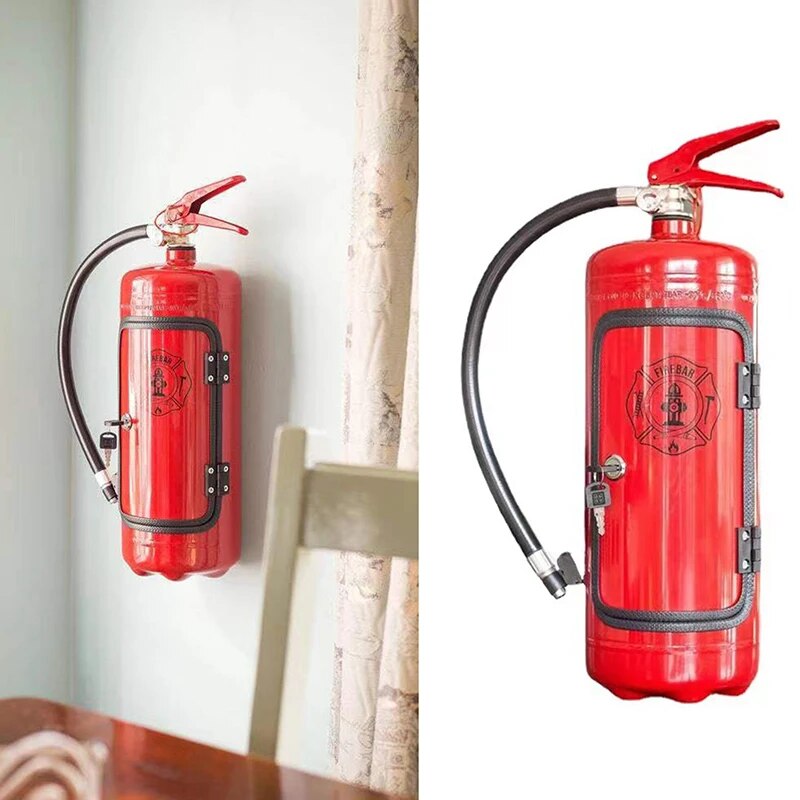 FlareSip - Porte-bouteille caché en forme d'extincteur avec une touche ludique