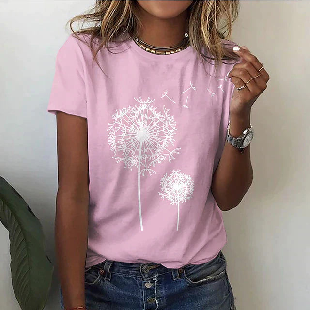 Graphic Print T-Shirt for Women | Soft Cotton, Casual Fit, Breathable & Comfortable