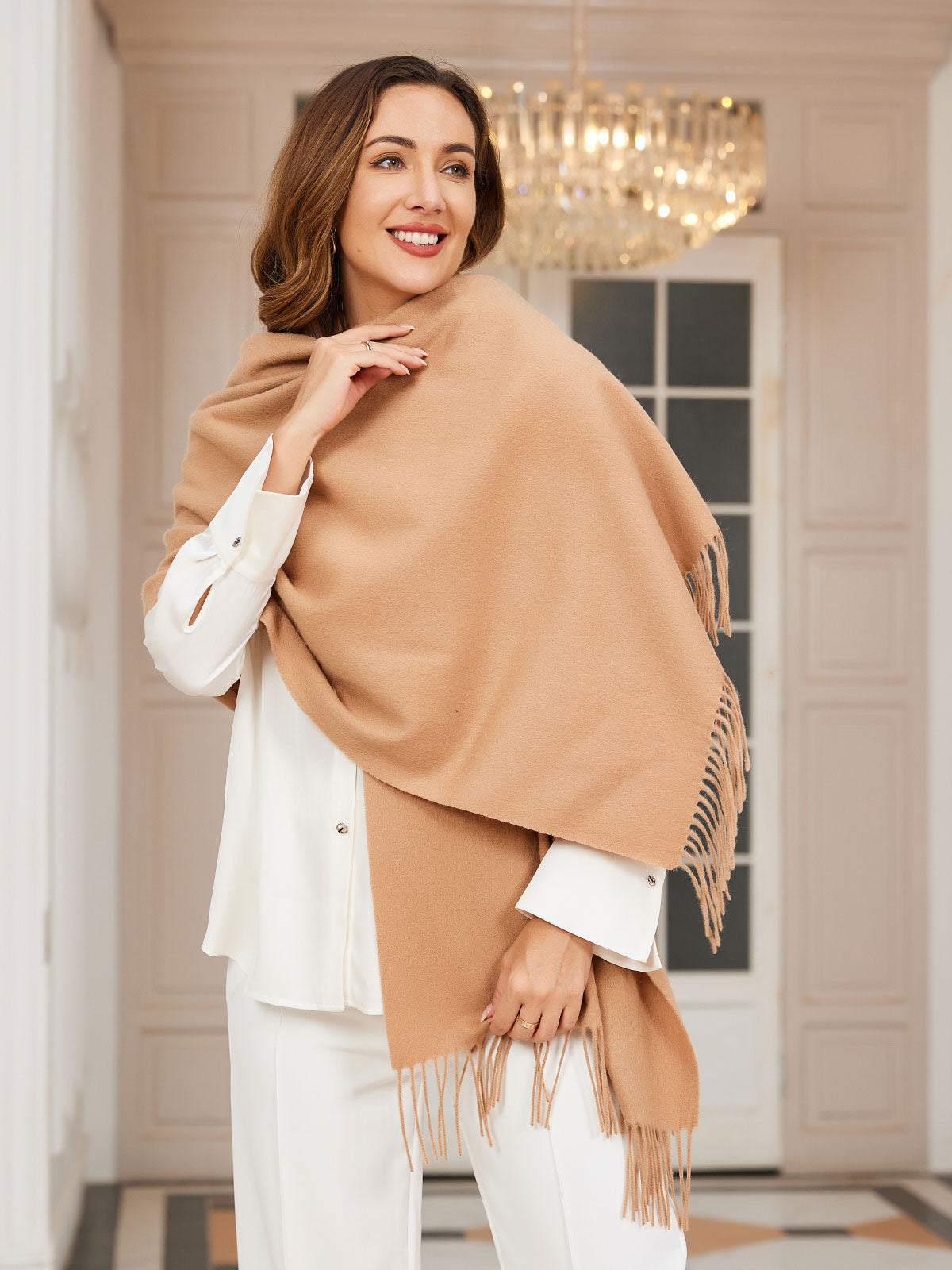 Écharpe Hiver à Franges pour Femme | Idéale pour la Saison Froide