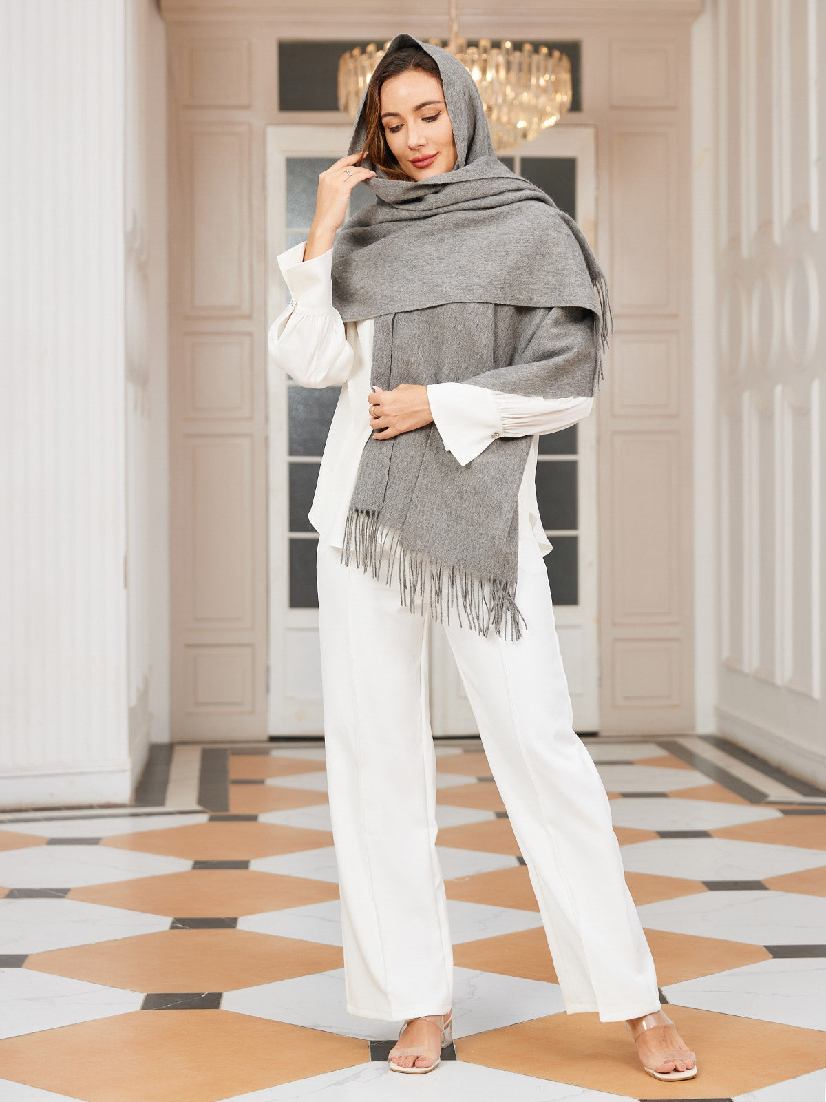 Écharpe Hiver à Franges pour Femme | Idéale pour la Saison Froide