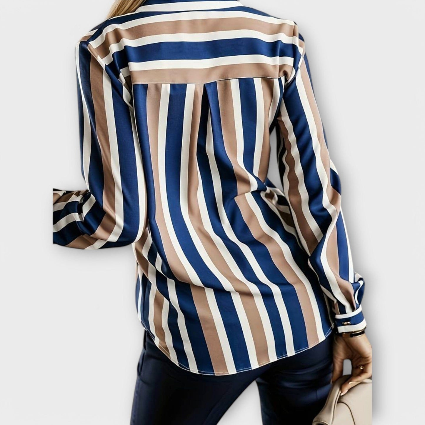 Emily – Blusa Casual de Rayas Tranquila que aporta frescura y estilo
