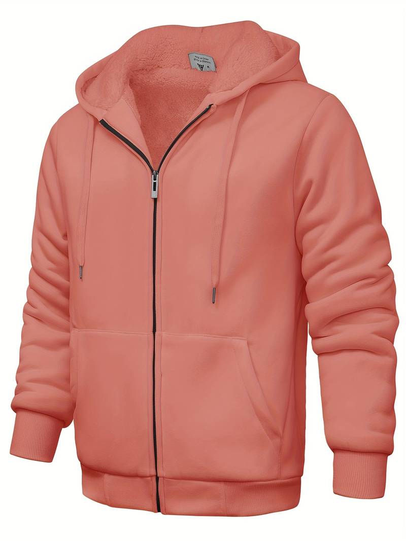 Sweat À Capuche Uni Avec Fermeture Zippée Pour Homme | Idéal Pour Un Usage Quotidien