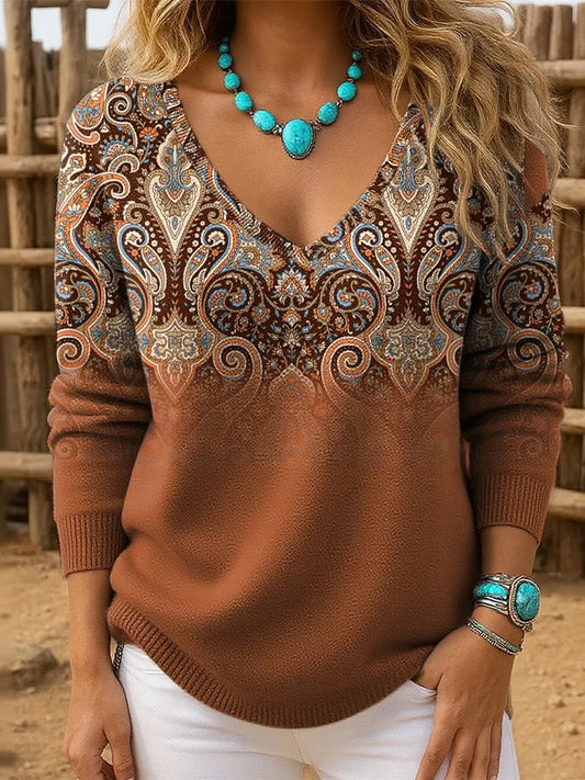 Gwenaliora™ - Pull Bohème Chic à Col V