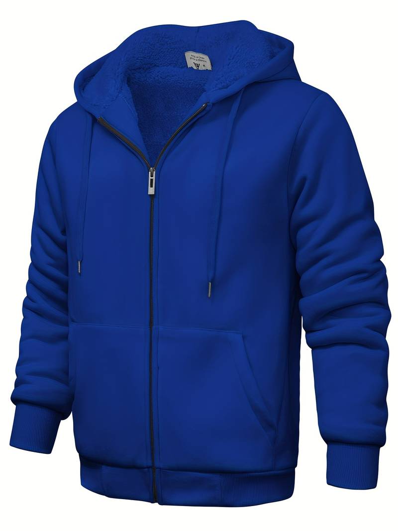 Sweat À Capuche Uni Avec Fermeture Zippée Pour Homme | Idéal Pour Un Usage Quotidien