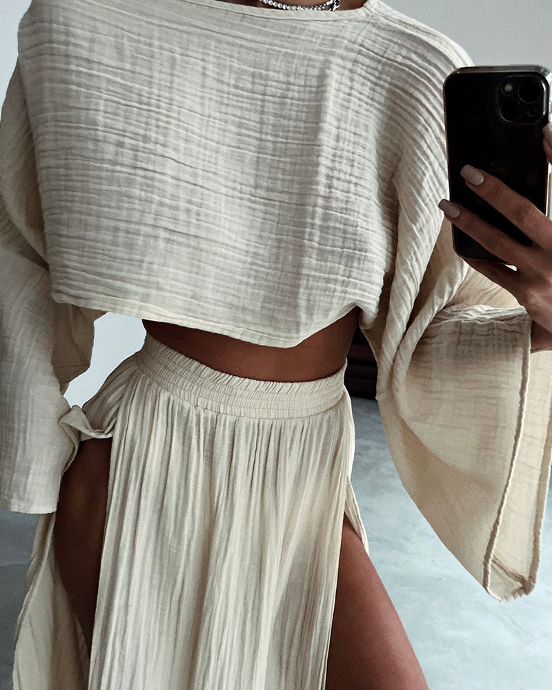 Conjunto de Dos Piezas con Corte Funcional para Mujer | Ideal para Días Cálidos