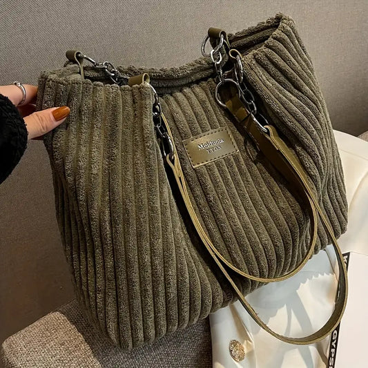 Clémence Côtelé Velours Sac - Élégance - Mode-sac à main-PARIS FEMME