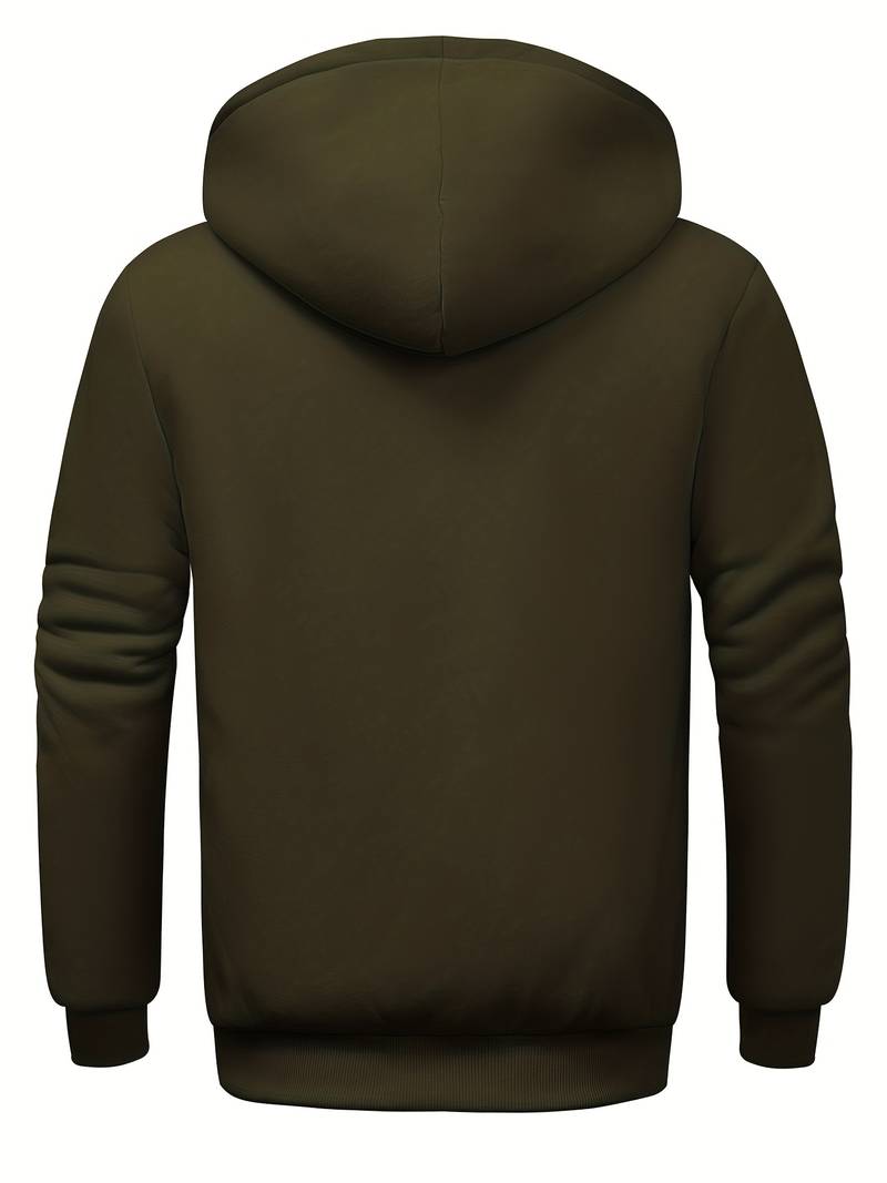 Sweat À Capuche Uni Avec Fermeture Zippée Pour Homme | Idéal Pour Un Usage Quotidien