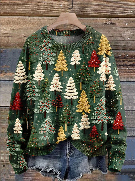 Festive Christmas Tree Sweater | Playful Holiday Design | Soft Knit | Casual Winter Wear