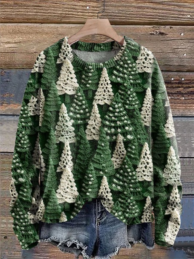 Festive Christmas Tree Sweater | Playful Holiday Design | Soft Knit | Casual Winter Wear