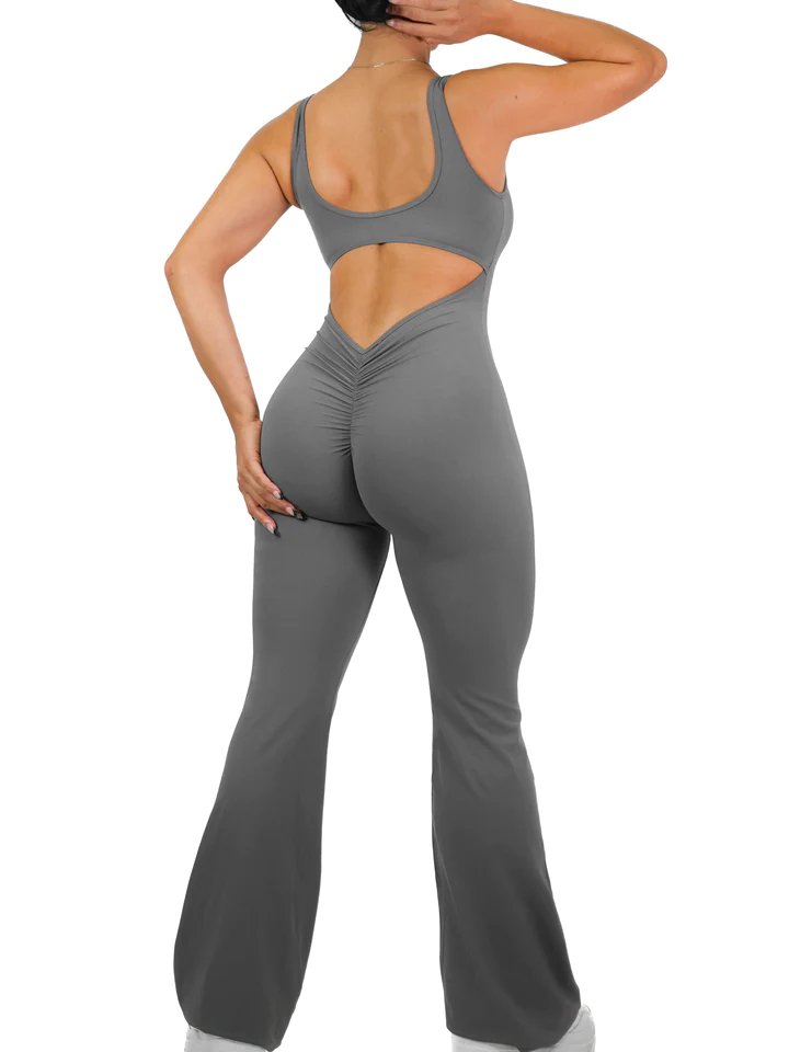 FLARE SCRUNCH JUMPSUIT | Formend & elegant