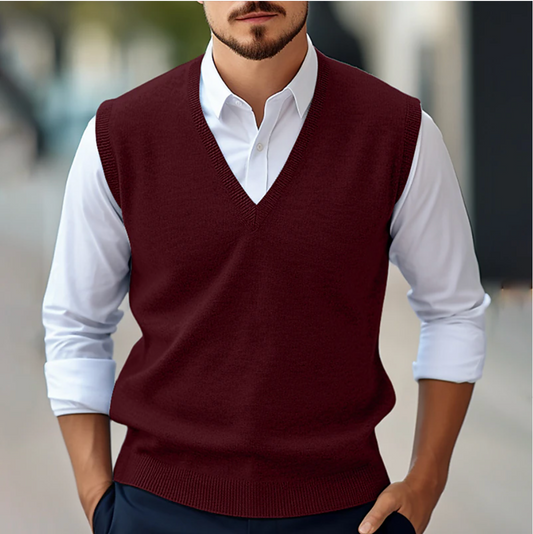 Elegant Herrestrikvest med Komfort og Stil