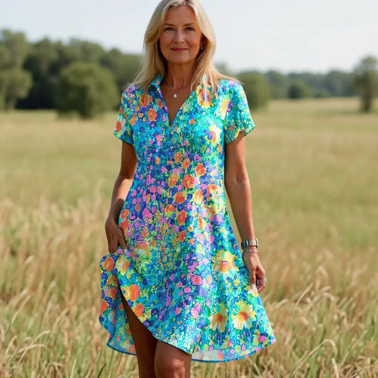 Women’s Summer Dress Flattering Breezy | Lightweight Cotton