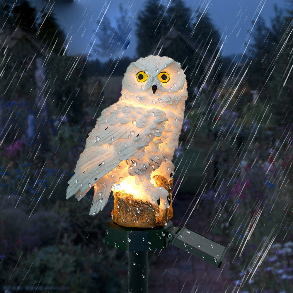 Illuminated Owl Lamp, Solar-Powered (2-Pack)