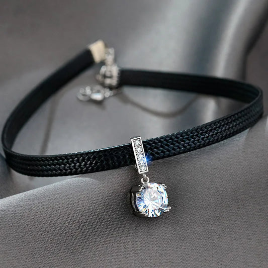 Geometric Crystal Necklace | Elegant Design-ZIRCON-Nora Luxe