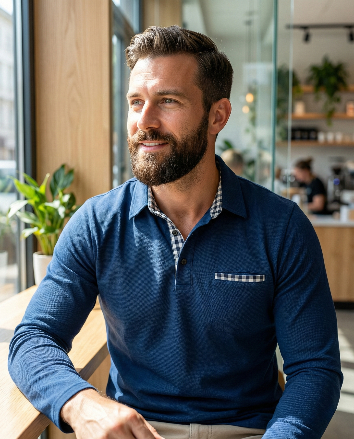 Gavin™ - Long Sleeve Polo Shirt