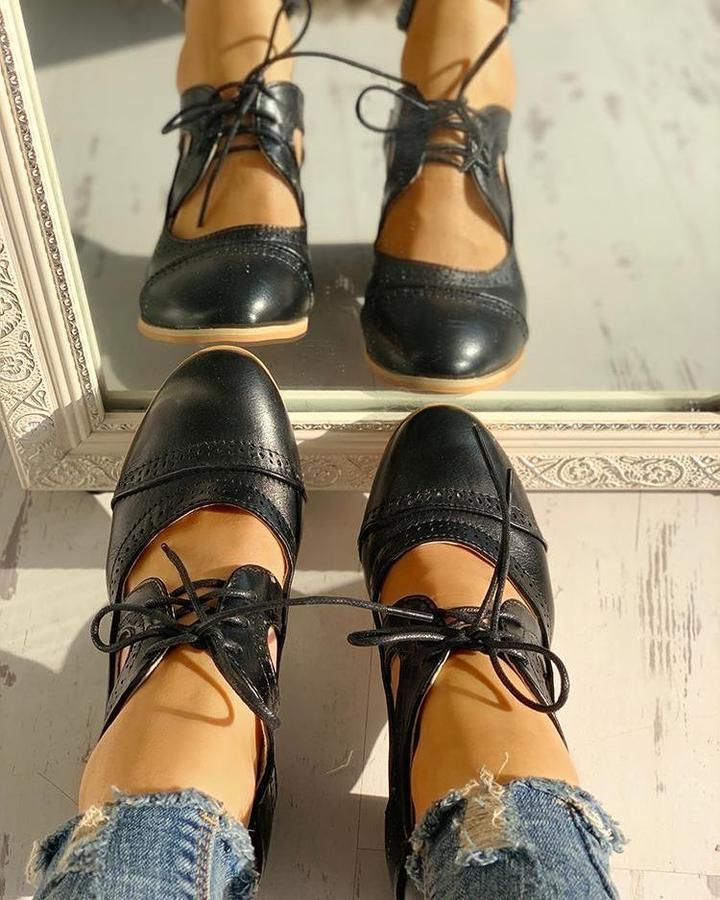 Stylish Vintage Supportive Shoes Unisex  Vegan Leather