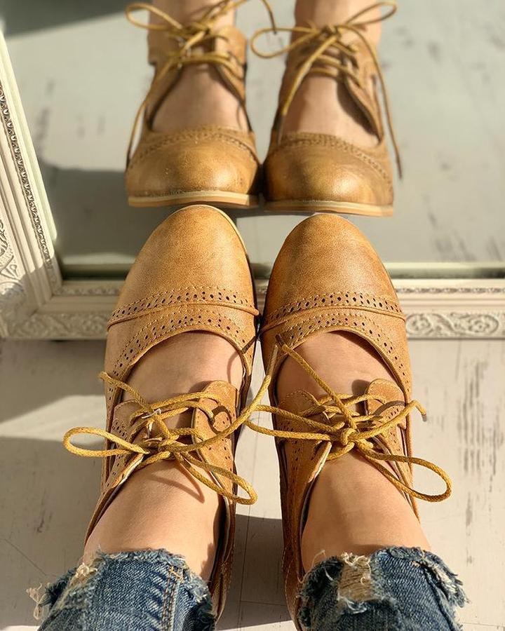 Stylish Vintage Supportive Shoes Unisex  Vegan Leather