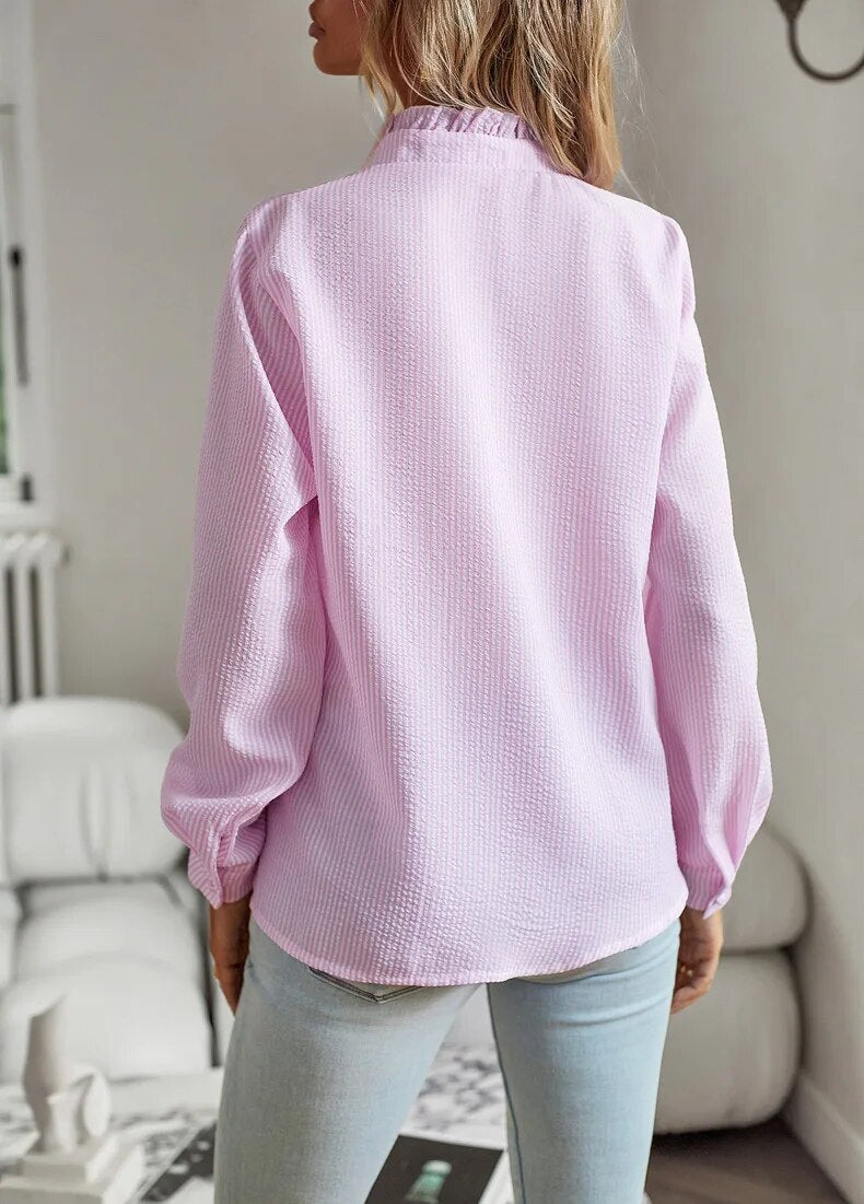 Agnete | Chic Striped Blouse