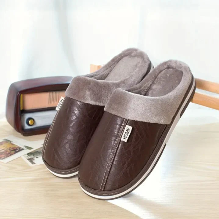 Herren Warm Gepolstert Hausschuhe | Slip-on