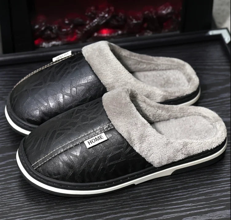 Herren Warm Gepolstert Hausschuhe | Slip-on