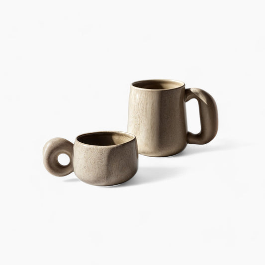 Handmade Stone Mugs Louv - Unique Ceramic Dishware for a Touch of Elegance