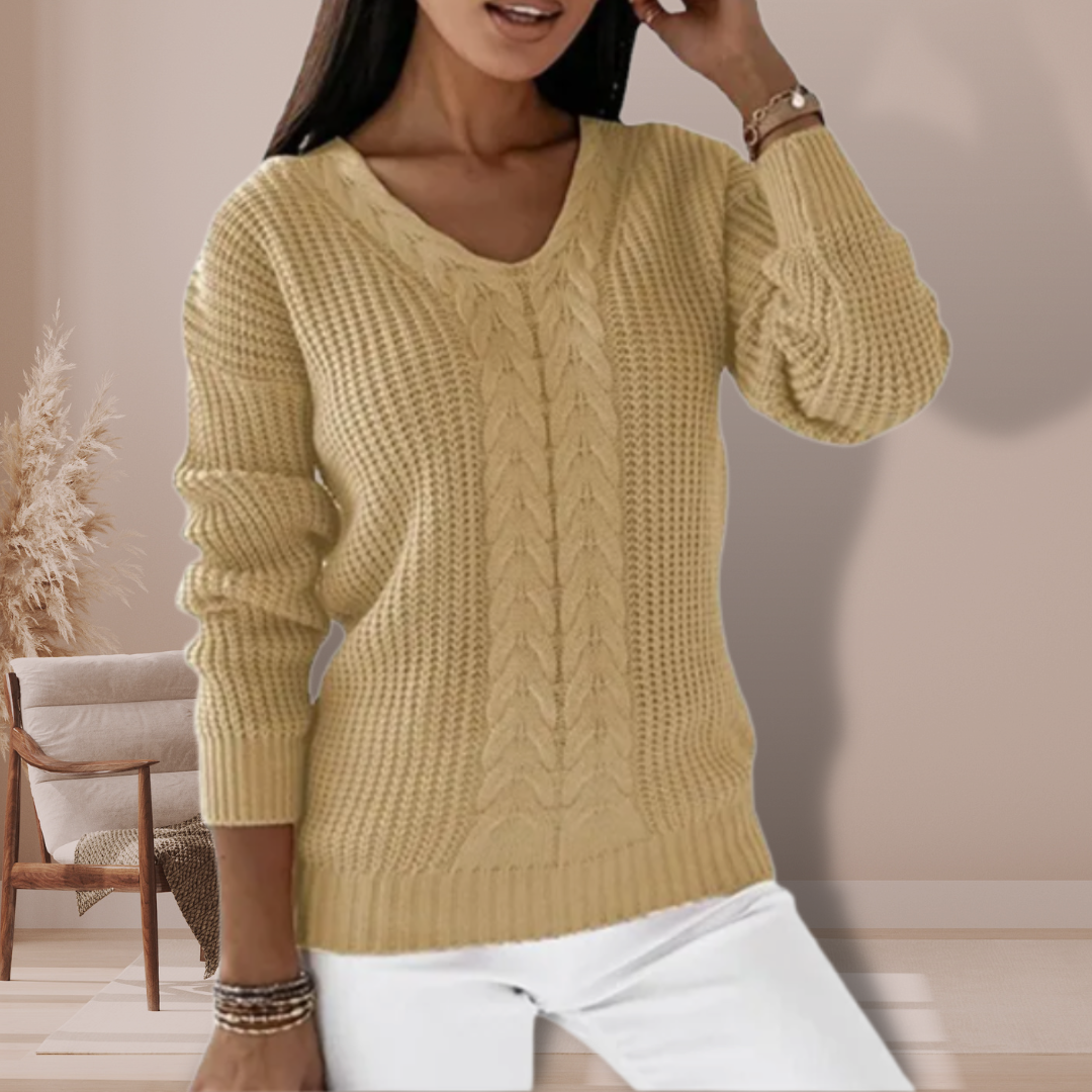 Aria Soft Knit Trui – Scandinavische Gebreide Damestrui