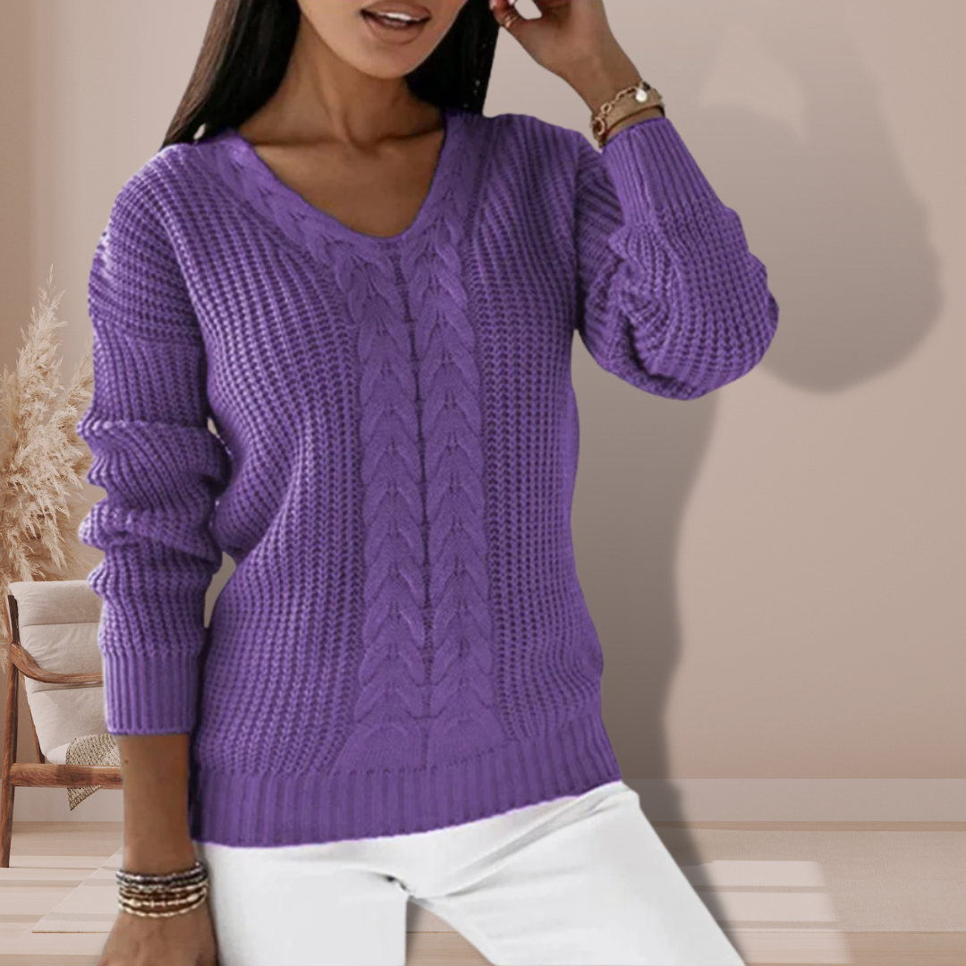 Oriana Pull Tricoté pour Femme – Haut en Maille Doux et Chaud avec Coupe Élégante pour un Confort Quotidien