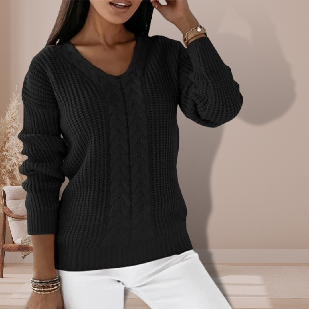 Aria Soft Knit Trui – Scandinavische Gebreide Damestrui